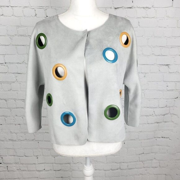 Adore Tops - Adore Multi Colored Grommet Jacket